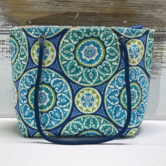 Outdoor Printed Fabric Womens Rope Handled Tote Shoulder Bag - Picture 1 of 5